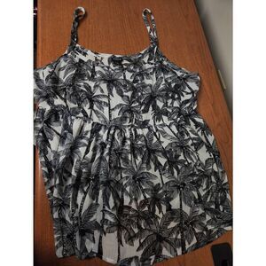 Torrid 3x Palm Tree Chiffon Tank